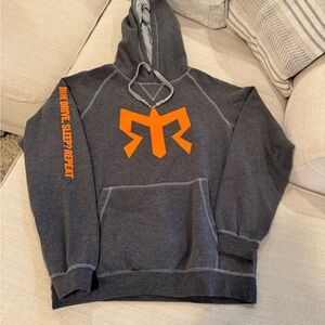 Ragner Run Gray Hoodie with Orange Accents